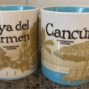 Starbucks Playa del Carmen & Cancún Collector Mugs